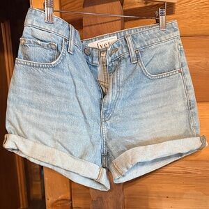 Velvet by Graham & Spencer Light Blue Rolled Hem Denim Shorts